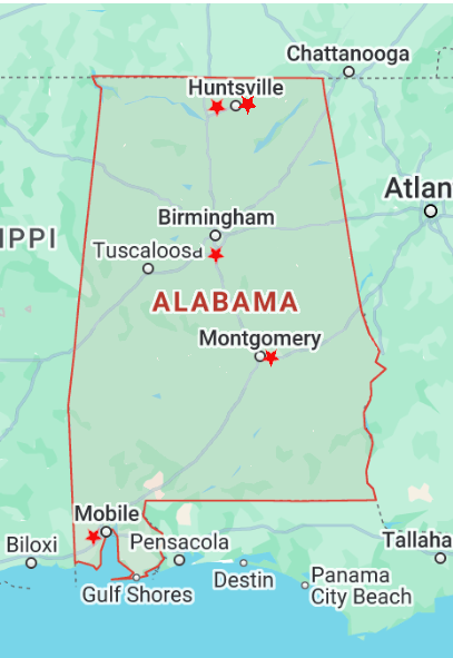 Alabama service locations